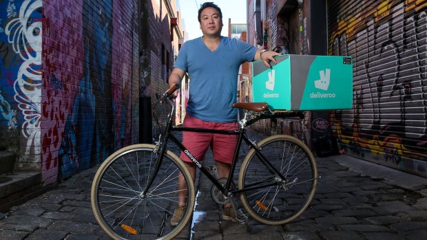 Deliveroo founder William Shu. The company’s shares ended the day down 26 per cent from their offer price, after falling as much as a third in early trading.