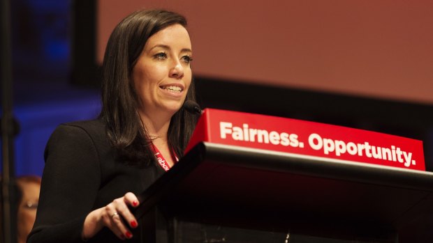 NSW party general secretary Kaila Murnain at the party's conference in 2016.