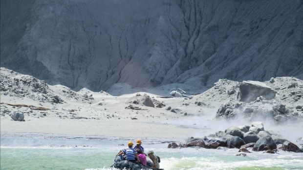 The White Island Tour operators rescue people from the island during the eruption.