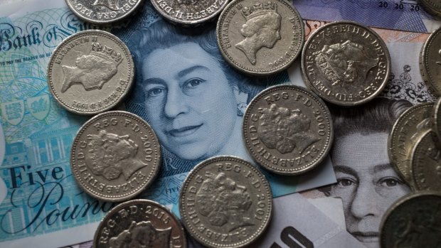 The pound has been falling as investors fear a 'hard Brexit'.
