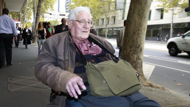 Robert Kingsley Whitehead outside Melbourne Magistrates Court in 2015. 