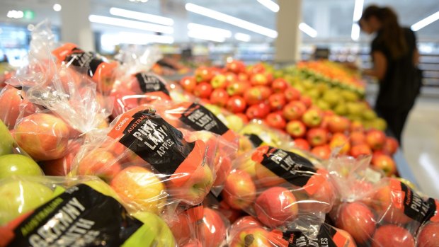 Coles pledged to reduce plastic wrapping on fruit and vegies.