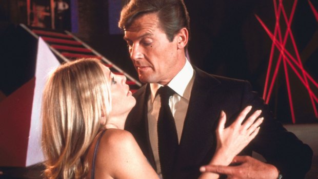 Mary Goodnight (Britt Ekland) and James Bond (Roger Moore) in The Man With the Golden Gun.