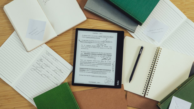 The Kobo Elipsa E2 can replace piles of paper notepads, as well as textbooks and novels.
