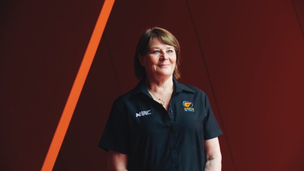 Point to make: Giants coach Julie Fitzgerald.