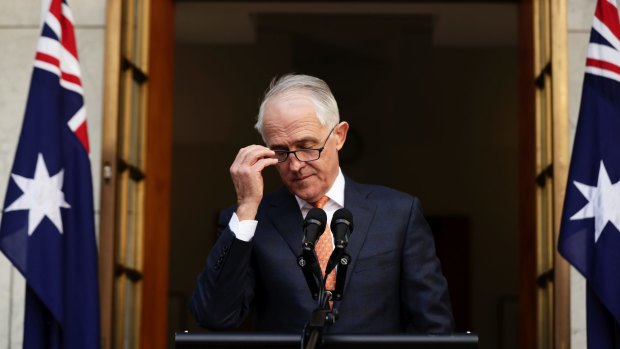 Malcolm Turnbull addresses the media after losing the Liberal leadership in a party room vote.