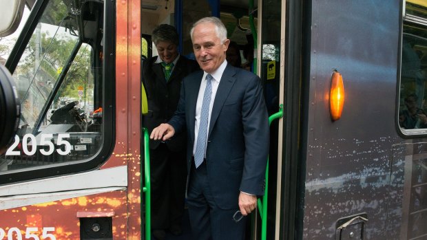 Malcolm Turnbull on a trip to Melbourne before the last federal election.