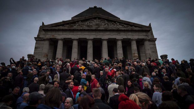 A crowd of 35,000 attended the dawn service in Melbourne.