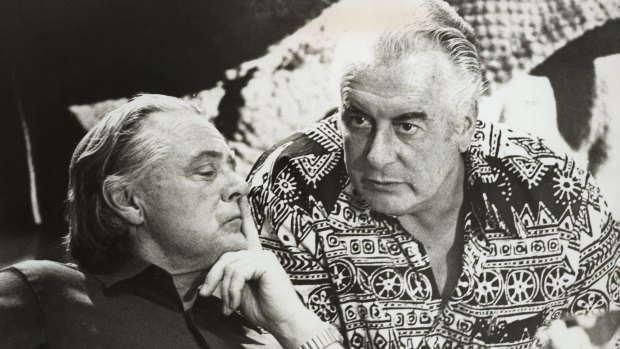 Then prime minister Gough Whitlam, right, and his treasurer, Jim Cairns, in 1975.