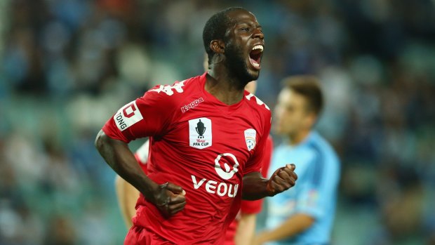 Rejected: Bruce Djite turns down offer to rejoin Adelaide United.
