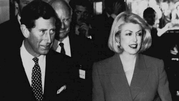 Australian-born Lady Dale Tryon in 1991 with  Prince Charles, who she remained friends with after his marriage to Princess Diana.