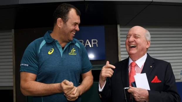 Worlds apart: Cheika and Alan Jones operated in very different eras as Wallabies coach.