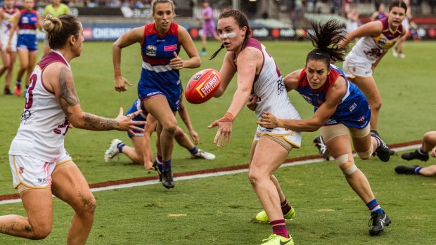 Action from the AFLW grand final.