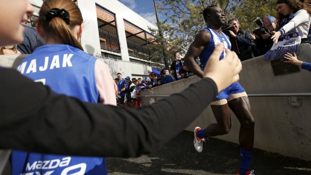 Fans have lined up to support Majak Daw in the VFL since his comeback from a broken hip.