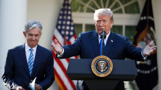 US President Donald Trump announces Federal Reserve board member Jerome Powell as his nominee for the next chair of the Federal Reserve in 2017.