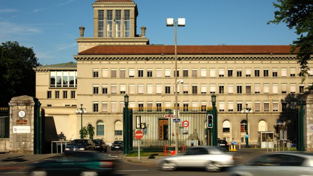 The World Trade Organisation headquarters in Geneva. The US is threatening the WTO's funding and undermining its ability to adjudicate trade disputes.