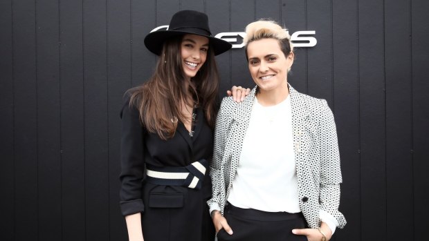 Isabella Carlstorm (left) and Moana Hope at Derby Day.