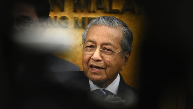 The comment by former Malaysian prime minister Mahathir Mohamad was removed by Twitter after it was found to glorify violence.