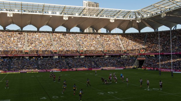 Parramatta's Bankwest Stadium, which opened only late last month, hosted a fundraiser for female athletes on Tuesday.