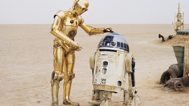R2D2 and C3PO on Tatooine in a scene from the Star Wars series.
Technology will continue to generate more jobs than it destroys, largely because robots do not have the skill set of humans, the Deloitte report says.