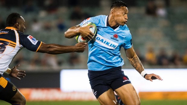 Contact: Folau will meet with his Rugby Australia and Waratahs bosses on Tuesday.