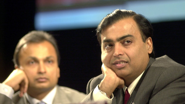 Anil Ambani (left) brother Mukesh have been feuding for much of this century. 