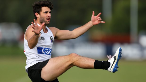 Good finisher: Collingwood forward Alex Fasolo would fit in nicely with a Carlton team struggling to kick a decent score.