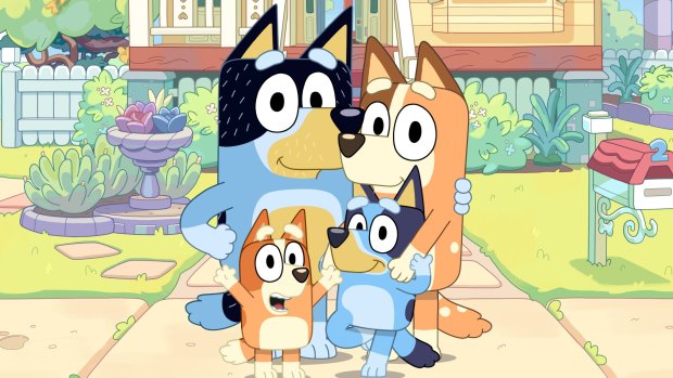 The characters in the animated hit Bluey.