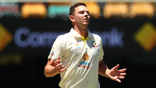 Josh Hazlewood suffered a mild side strain during the win at the Gabba.