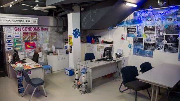 The after-care area at the Medically Supervised Injecting Centre (MSIC) in Kings Cross. 