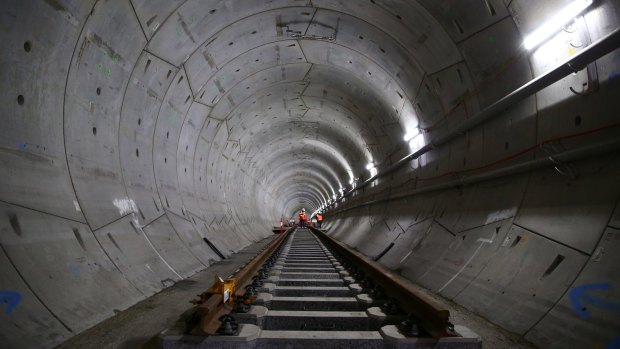 Work on the fit out of the tunnels for the metro line has been halted due to safety concerns.