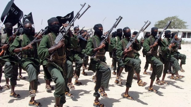 Newly trained al-Shabab fighters in Somalia in 2011.