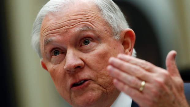 Attorney General Jeff Sessions testifies during a House Judiciary Committee hearing on Capitol Hill.