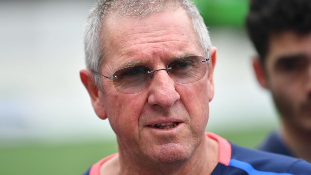 Steady hand: Close observers say Bayliss has been a calm figure through England's World Cup campaign.