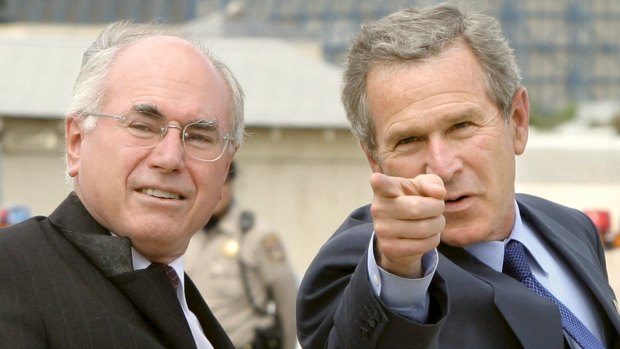 President George Bush and prime minister John Howard in 2003.
