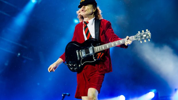 Guitarist Angus Young of AC/DC.