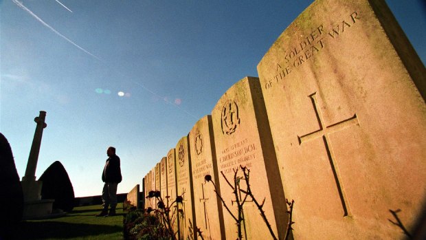 The Commonwealth War Cemetery in Pozieres, France.