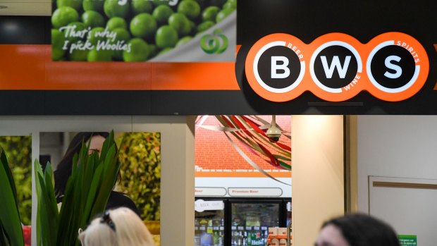 Earnings fell in Woolworths' booze business - which includes BWS and Dan Murphy's.