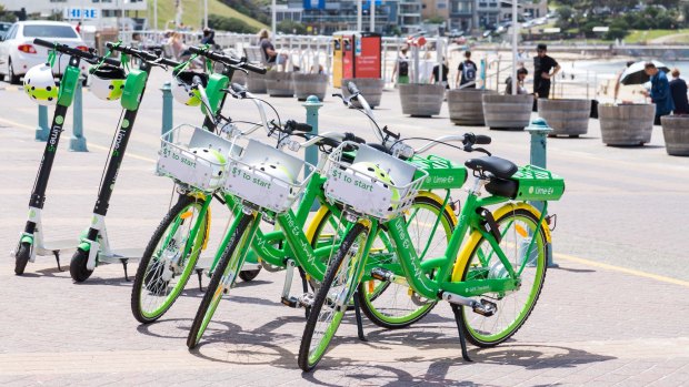Lime launched with electric bikes in November. Scooters will next be trialed in Manly.