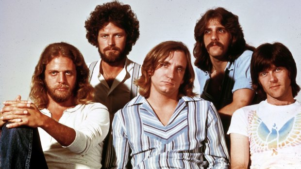 The Eagles, circa Hotel California:  (l to r) Don Felder, Don Henley, Joe Walsh, Glenn Frey, Randy Meisner.