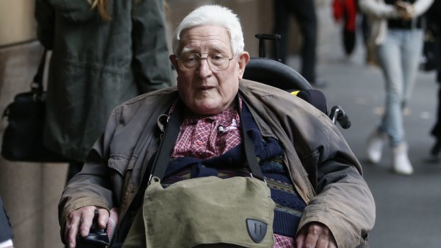 Robert Whitehead at the Melbourne Magistrates court where he was convicted of child sex offences in 2015. He died in prison later that year.