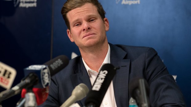 Steve Smith on his return to Sydney after the ball tampering scandal.
