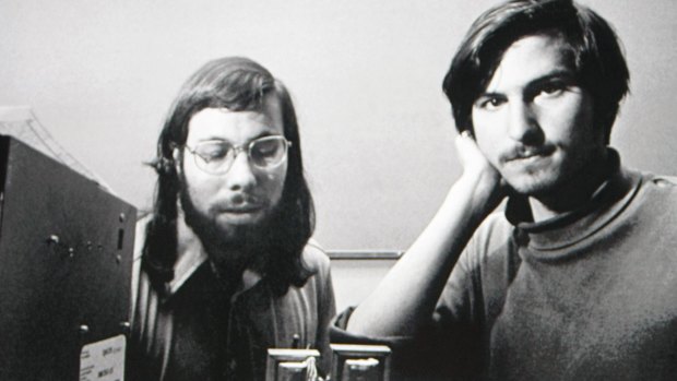 Apple founders Steve Wozniak and Steve Jobs in 1976.
