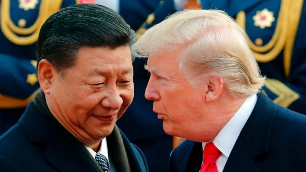 Chinese President Xi Jinping with Donald Trump in 2017.