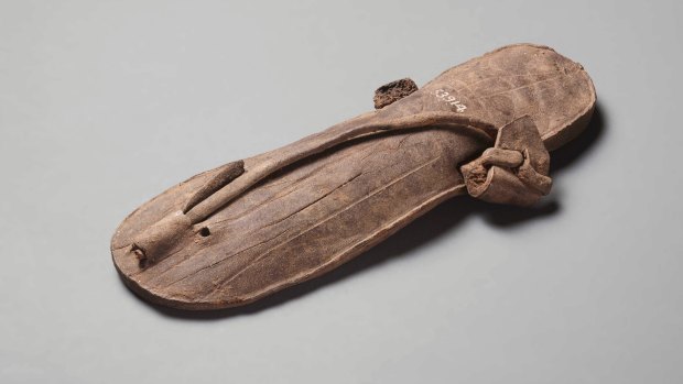 Child's sandal, Sheikh Ibada, Antinoupolis, Egypt, 10th century CE goat leather.