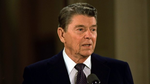Former US president Ronald Reagan, pictured here in 1987, was an actor before he became a politician.