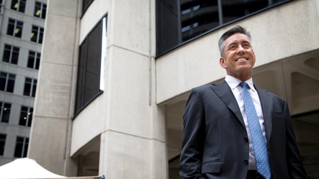 Dexus executive Kevin George outside the company's Australia Square tower in Sydney.