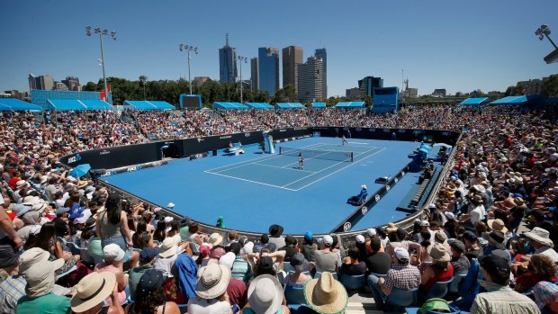 The Australian Open attracted a total crowd of about 700,000.