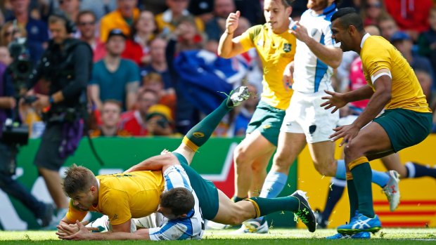 Finisher: Drew Mitchell in action for the Wallabies during the 2015 Rugby World Cup.