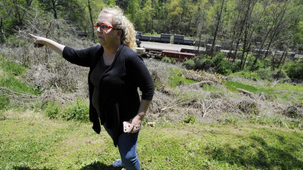 Mayor Heather Hall is angry about a train filled with sewage from New York City that is stranded in her town.. 